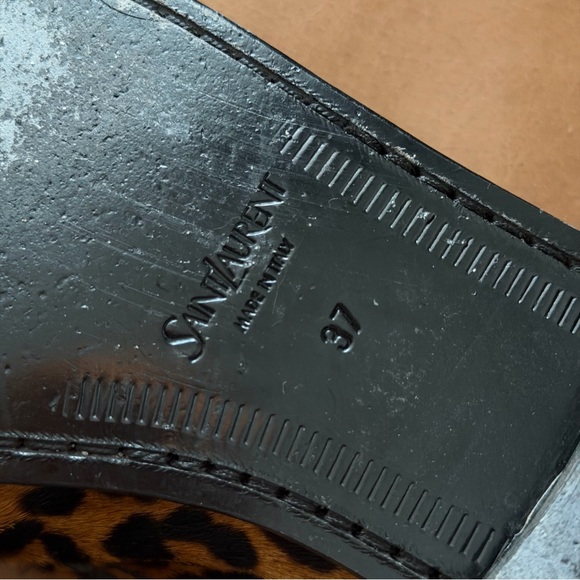 YSL Leopard Print Pony Hair Loafers - Picture 8 of 8